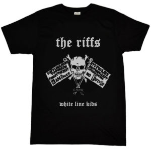 Riffs White Line Kids T Shirt 1