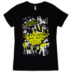 Exploding Hearts Making Teenage Faces Womens T Shirt