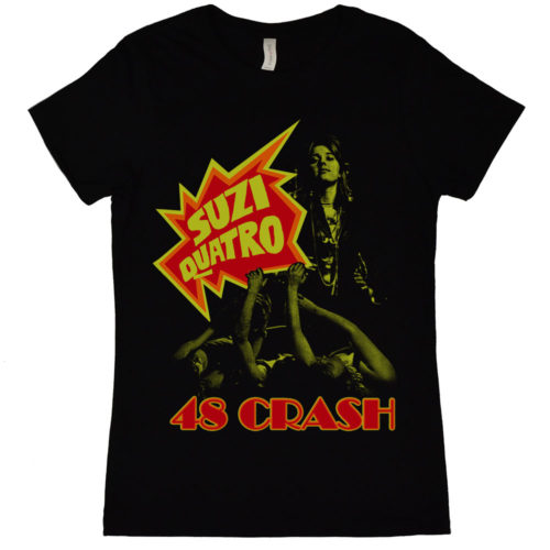 Suzi Quatro 48 Crash Womens T Shirt