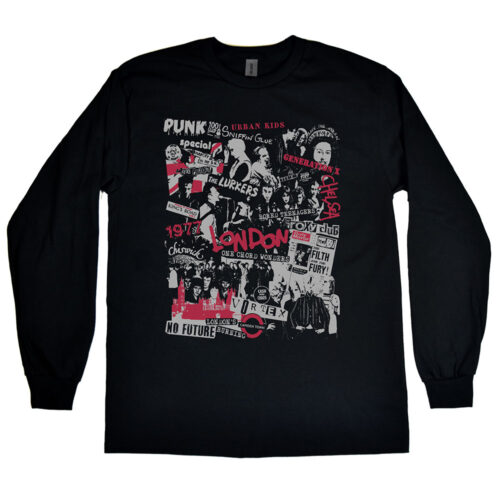London 1977 Punk Collage Men’s Long Sleeve Shirt