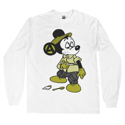 Mickey Shooting Up Men’s Long Sleeve Shirt