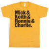 Rolling Stones “Mick & Keith & Ronnie & Charlie” Men’s T-Shirt