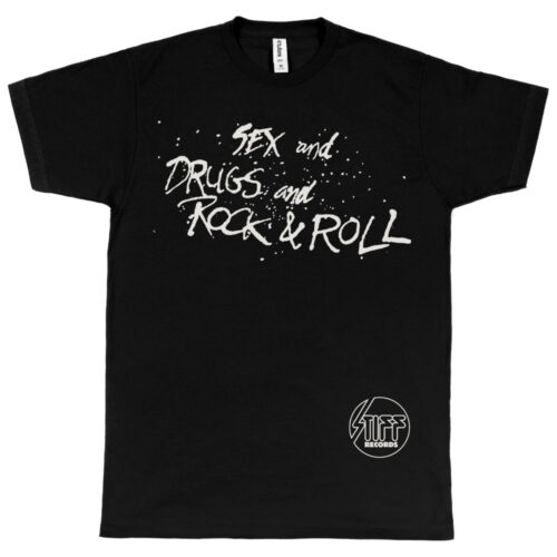 Stiff Records “Sex and Drugs and Rock and Roll” Men's T-Shirt
